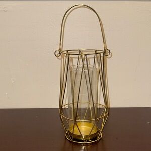 Gold Wire Candle Holder